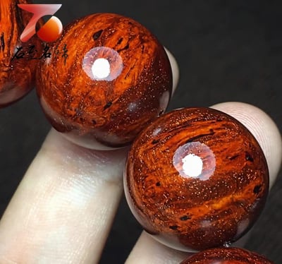 印度小葉紫檀20mm滿瘤疤+爆滿金星【冰楓】8