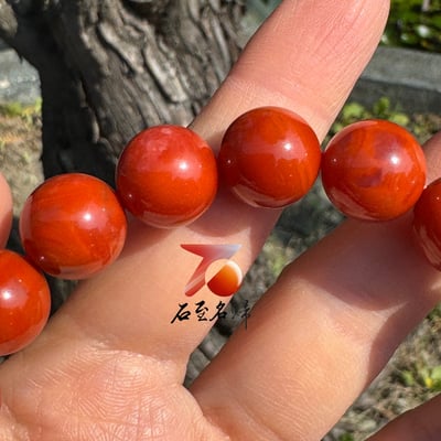 天然 保山南紅瑪瑙 啞光細膩精品13mm×18顆手珠2