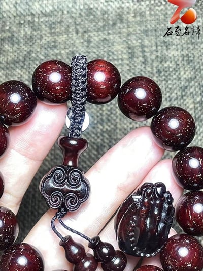 印度小葉紫檀老料15mm滿金星精選【佛手】3