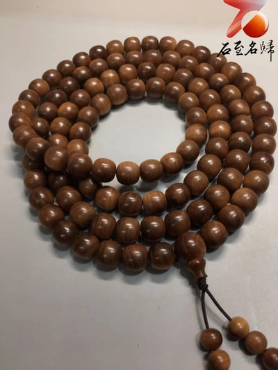 正宗印度老山檀香 虎皮紋爆黑肉九分沉 【傳世臻品老型珠】4