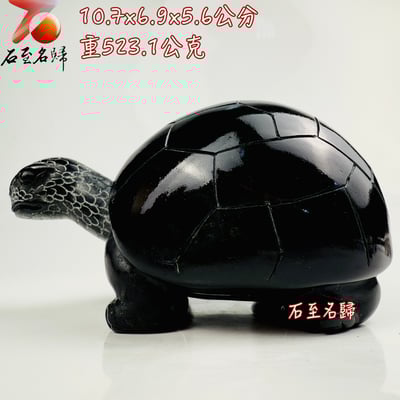 丹東石純手工雕烏龜 張國民雕刻家作品【納紋財龜】1