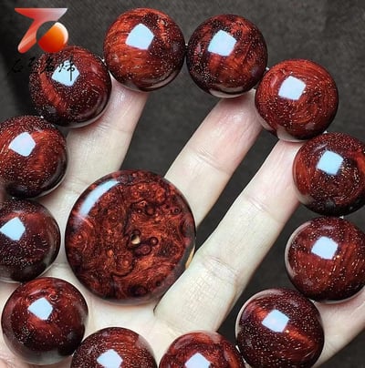 正宗印度小葉紫檀20mm老料 泥料 爆滿螺旋金星2