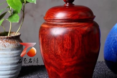 印度小葉紫檀整料挖製【茶葉罐】5