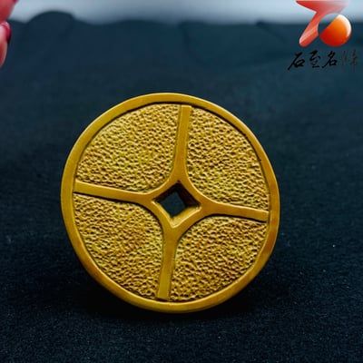 天然松花石手工巧雕【金盤靈鼠・財聚滿堂】6