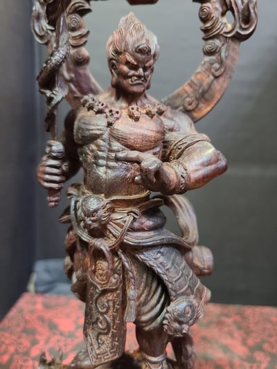 印度小葉紫檀清刀手作【不動明王】2