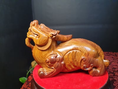 海南黃花梨黃金底老料【漢代貔貅】1