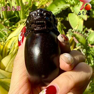 天然 印度小葉紫檀高油密滿金星樹心料 湘工手作【陰陽守財獸】5