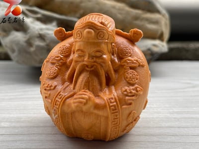 崖柏木雕件【福祿壽】4