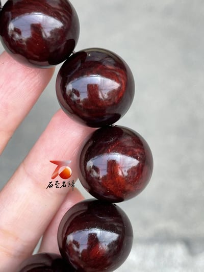 天然 印度小葉紫檀玻璃底老料 高油高密20mm手珠【福在眼前】2