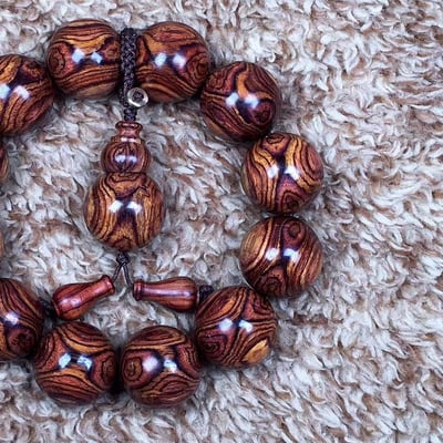 鼎藏 海南黃花梨野生料20mm手珠 重量46.5克3