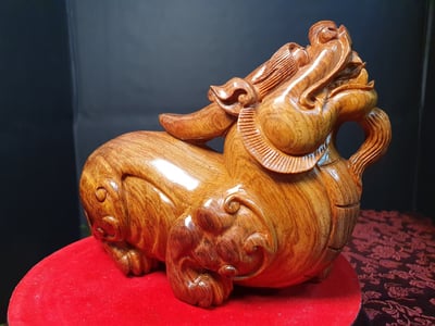 海南黃花梨黃金底老料【漢代貔貅】4