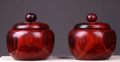 印度小葉紫檀【圍棋罐/茶葉罐】1