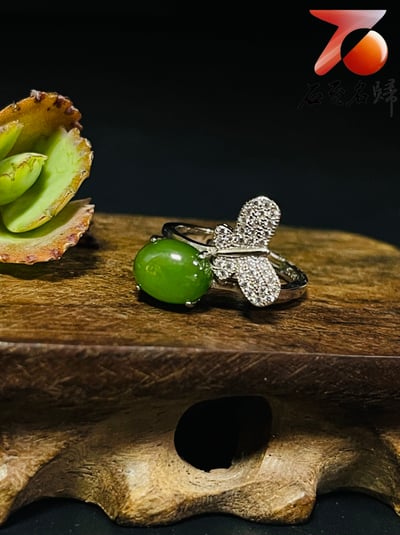 典雅設計 碧玉精品戒指/耳環 附碧玉檢定贈書＋精美收藏禮盒 鑲嵌925銀戒台 款式獨特 造型齊全8