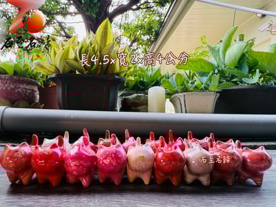 木雕流體彩繪小貓咪 長約4.5公分5