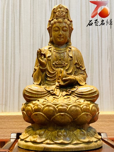 貴州金絲楠小葉楨楠【坐蓮觀音】1