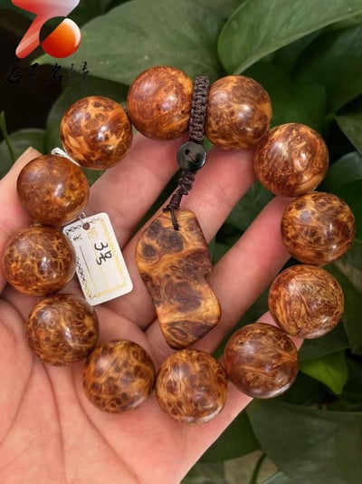 太行崖柏極品雲紋纓子瘤20mm手珠 3號4