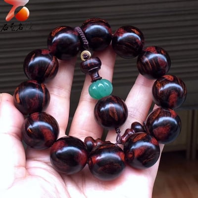 海南黃花梨 紫油梨根料20mm手珠 重量52.5克4