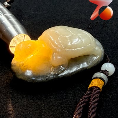 壽山石純手工精雕【金甲凝瑞・富甲天下】2
