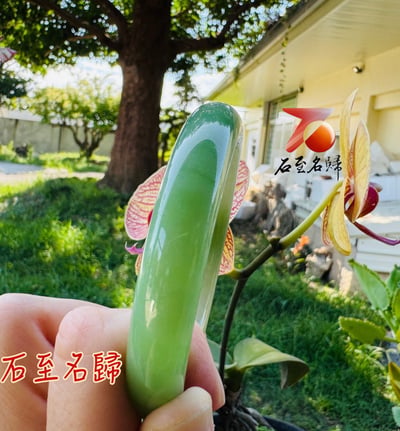 收藏級珍品 頂級和田玉翠青手鐲 白玉映翠・ 百年難遇｜附【亞瑟寶石鑑定所】正式鑑定證書8