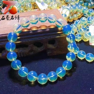 墨西哥3A級別藍珀手串 直徑9～10mm1