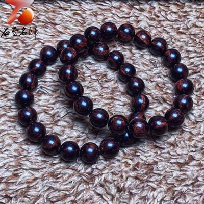 海南黃花梨 紫油梨老料12mm/10mm手珠3