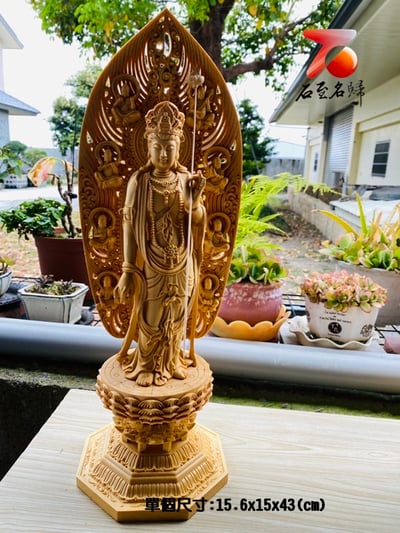 小葉黃楊木精雕作品【東方三聖】任選單入3800 套組優惠價100004