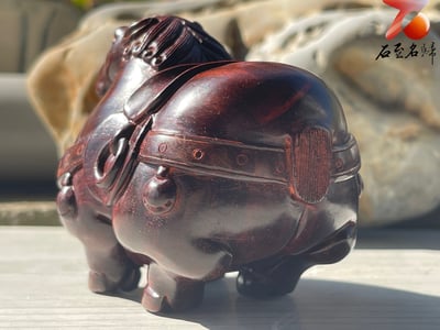 印度小葉紫檀高油密二膘料 湘工手作【馬到成功】4