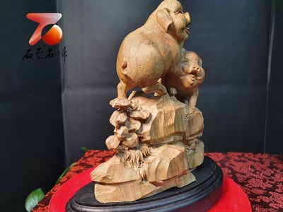 印度老山檀香全手工雕刻【幸福豬擺件】3