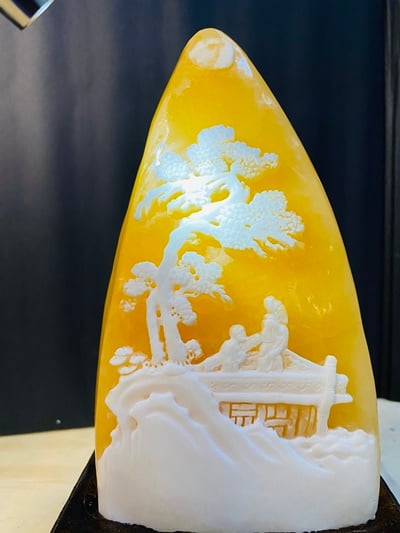 金水凍石【爺孫情】3