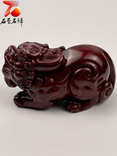 精選印度小葉紫檀二膘料【貔貅】6