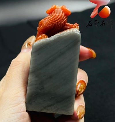 頂級老撾雞母窩石方印【赤龍踞墨・祥瑞盈方】4