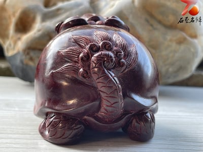 印度小葉紫檀高油密樹心料 湘工手作【招財龍龜】6