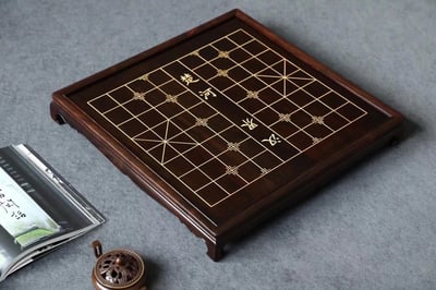 寮國大紅酸枝【文人空間／象棋盤】+精美象棋組1