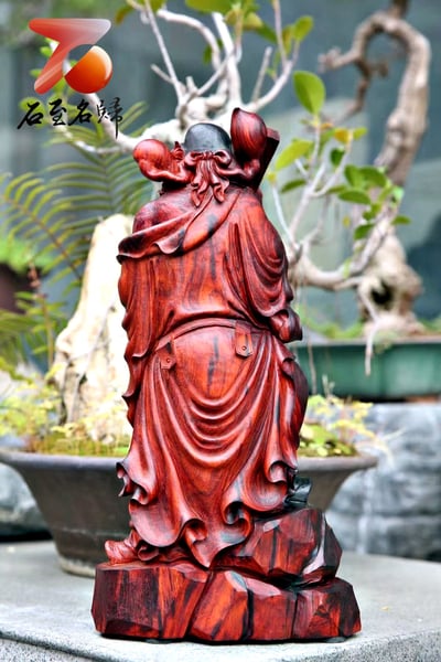 印度小葉紫檀 實心整木清刀製【天師鍾馗】8