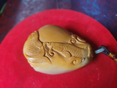 壽山石手把件系列【年年有餘】3