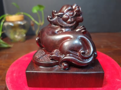 印度小葉紫檀【貔貅印章】方料2