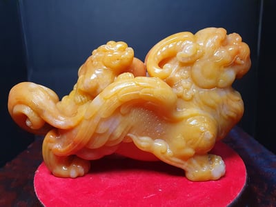 極品重器 寮國北部田黃系列【天祿貔貅】1