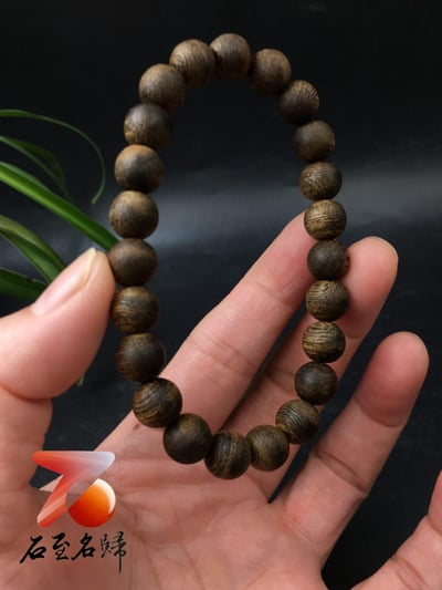 汶萊軟絲老料9.99分沉水手珠8mm×23顆 2