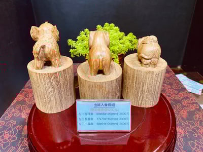 海南沉香木木雕【出將入象套組】3