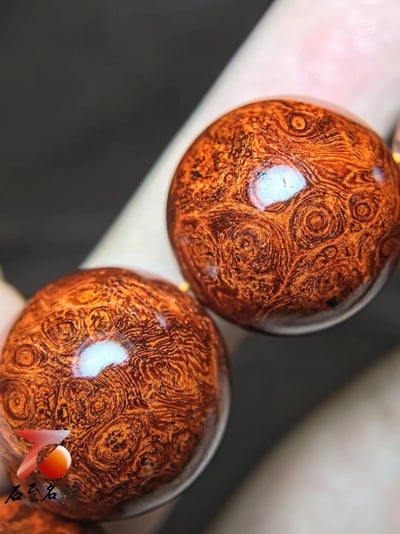 印度小葉紫檀泥料 爆滿纓子瘤疤手珠【珍】8