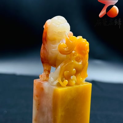 老撾三彩荔枝凍瑞獸方印7