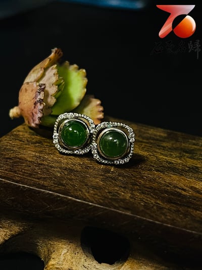 典雅設計 碧玉精品戒指/耳環 附碧玉檢定贈書＋精美收藏禮盒 鑲嵌925銀戒台 款式獨特 造型齊全13