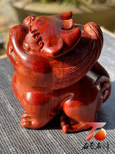 印度小葉紫檀高油密二膘料製 【Q版貔貅】12