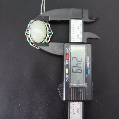 新疆和田玉精品 神秘魔鏡造型項鍊4