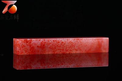 嚴選壽山石 水洞桃花六面平素章6