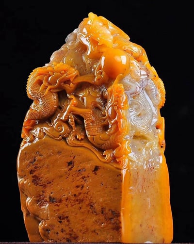 極品重器 田黃石【龍戲珠】2