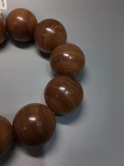 限量4條 印度老山檀香邁索爾正區虎皮紋黑油沉水 25mm手珠16