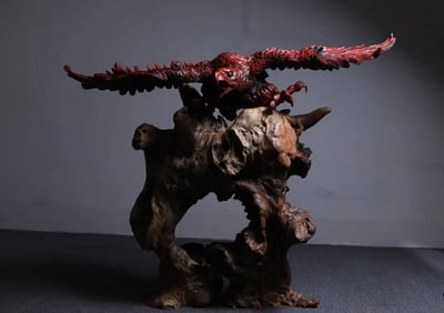 印度小葉紫檀高油密老料【神鵰-大展宏圖】1