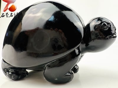 丹東石純手工雕烏龜 張國民雕刻家作品【墨墨守財龜】4