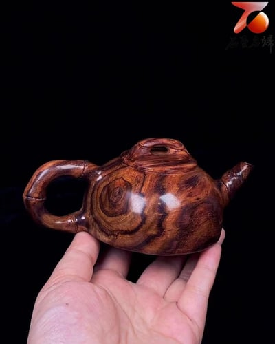 海南黃花梨野生料【把把壺（福）】重量188.7公克4